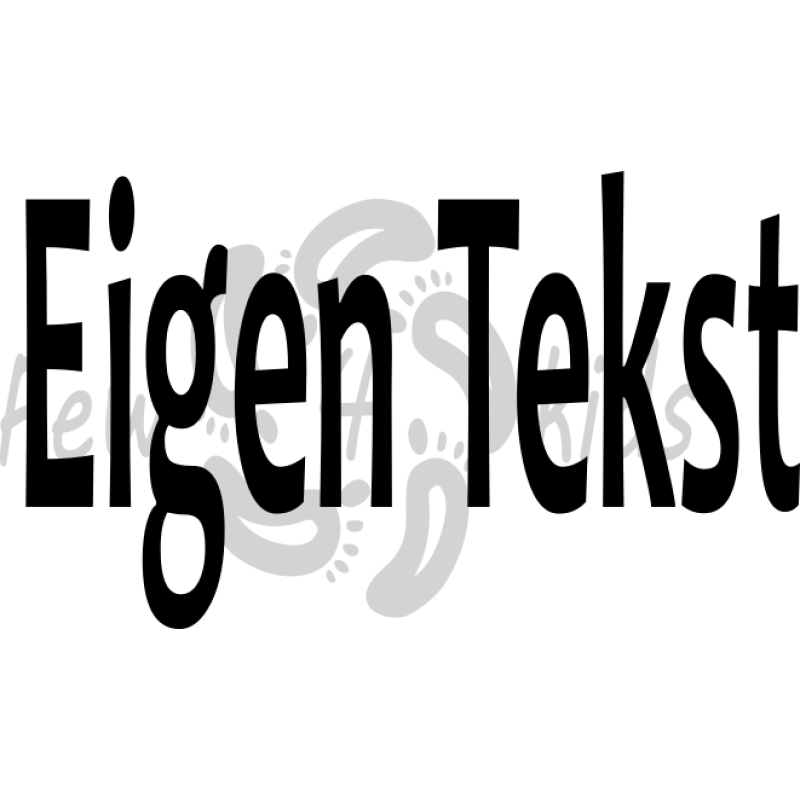 Eigen tekst Strijkapplicatie